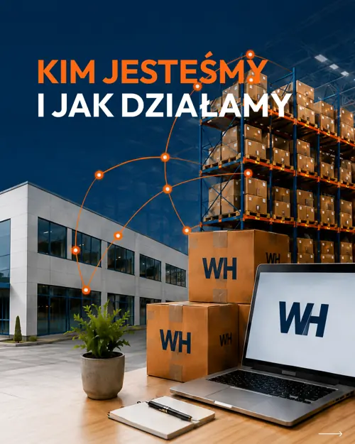 Слайд «Kim jesteśmy i jak działamy» — вступ каруселі про склад WH