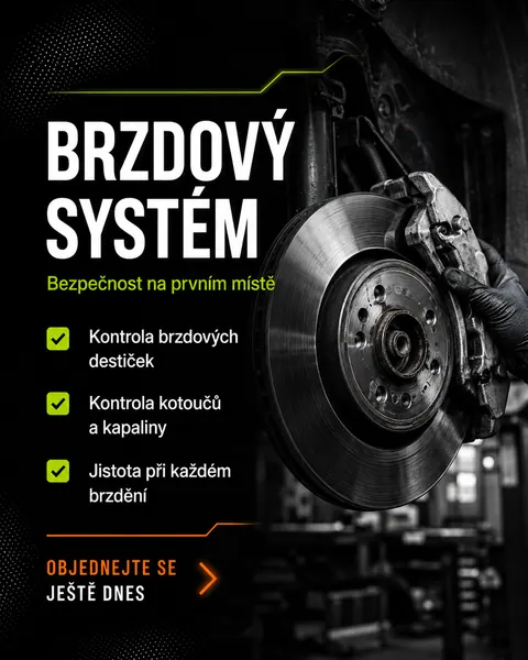 Слайд «Brzdový systém» — гальмівна система