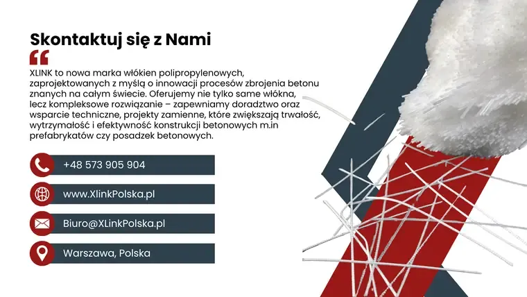 Слайд «Skontaktuj się z Nami» — опис бренду XLINK і контакти компанії