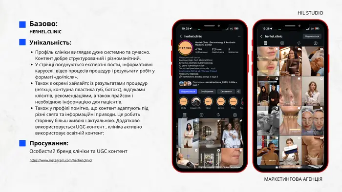 Розбір профілю клініки herhel.clinic