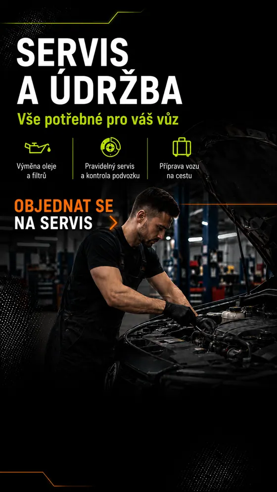 Рекламний банер «Servis a údržba» для автосервісу