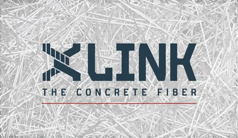 Лого XLINK The Concrete Fiber на світлому фоні з поліпропіленовою фіброю